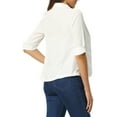 thumbnail image 3 of INSPIRE CHIC Women's Notched Lapel Rolled-up Sleeve Lightweight Work Office Blazer White XS, 3 of 5