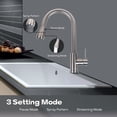 thumbnail image 4 of Dawot Sink Faucet, Pull Down Sprayer Brushed Nickel Kitchen Faucet Single Level Stainless Steel Kitchen Sink Faucets for RV, Dorm, Kitchen, 4 of 7