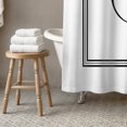 thumbnail image 3 of Creative Products Classic White Monogrammed Shower Curtain - J, 3 of 7