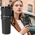 thumbnail image 6 of 24 oz Stainless Steel Tumbler with Lid and Straw Insulated Water Bottle Leak Proof for Hot and Cold Portable Travel Coffee Mug Reusable Coffee Cup Black, 6 of 6