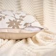 thumbnail image 3 of Unique Bargains Set of 2 Chenille Leaves Jacquard Throw Pillow Covers Light Brown, 3 of 7