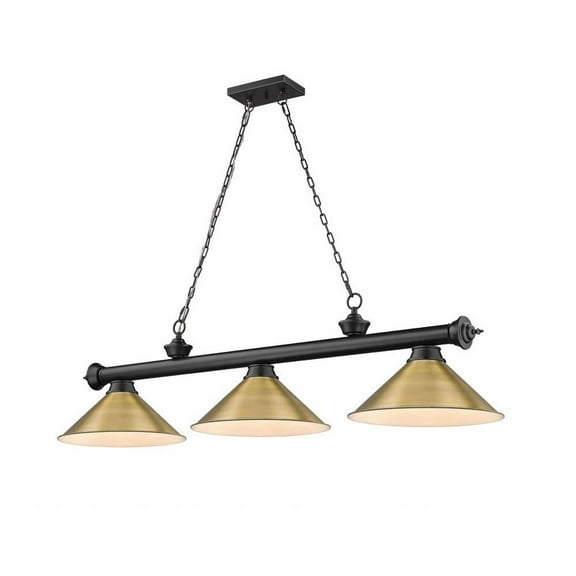 3 Light Billiard in Traditional and Classical Style-18.75 inches Tall and 14 inches Wide Bailey Street Home 372-Bel-4596689