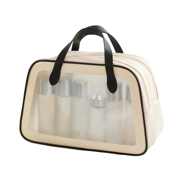 Neceser de viaje colgante organizador de cosméticos repelente al agua transparente para maquillaje, tamaño completo, para champú y cepillo de dientes, ideal para el hogar, el baño, los viajes y el