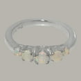 thumbnail image 5 of LBG British Made 10k White Gold Natural Opal Womens Promise Ring - 33 size options - Size 8.75, 5 of 6
