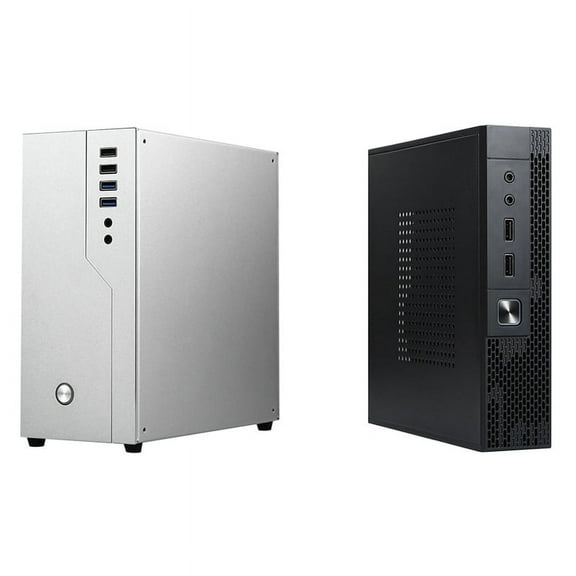 Mini ITX Computer Case All Aluminum Soft HTPC Single Slot Case with ITX Computer Case TX02 Mini Desktop Case