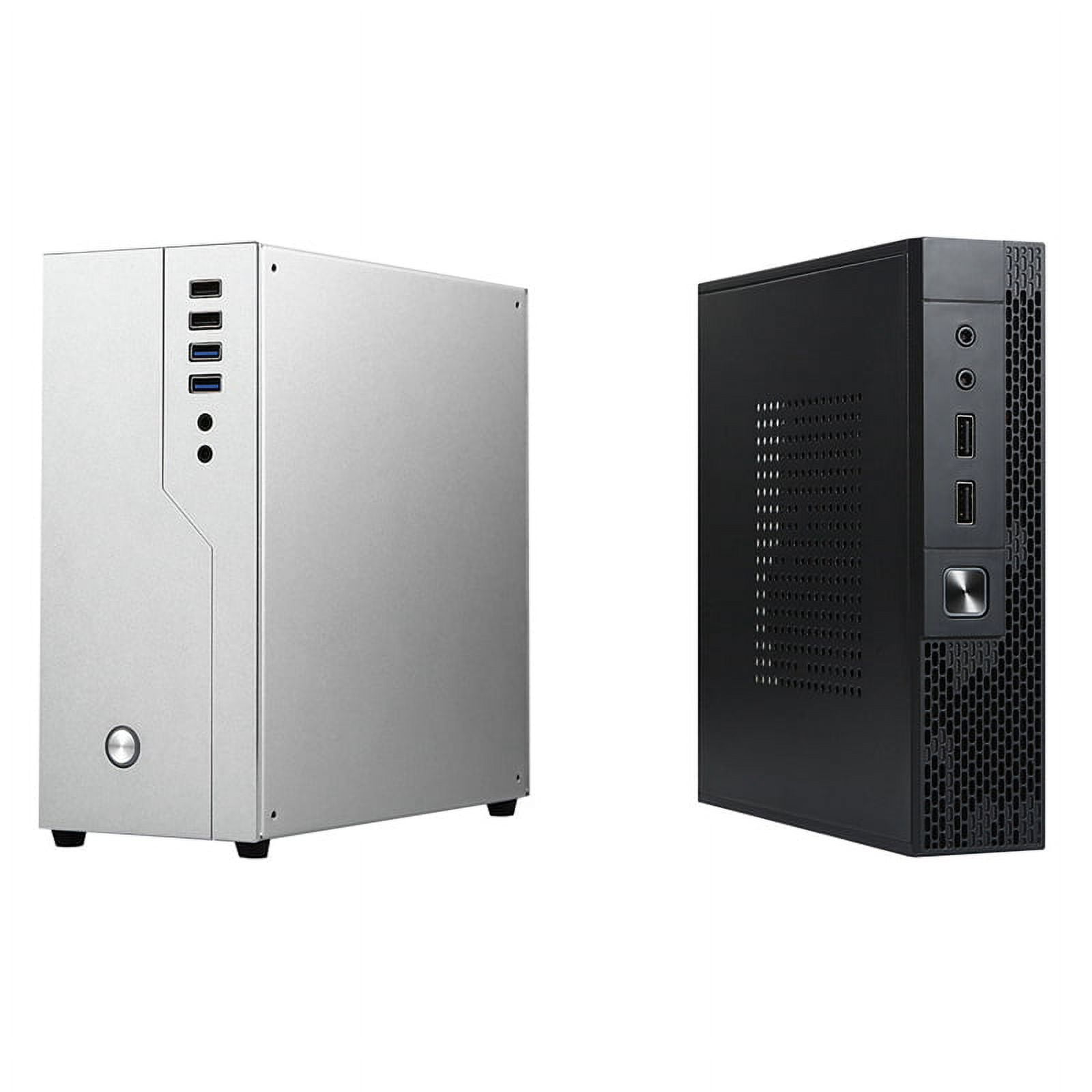 Mini ITX Computer Case All Aluminum Soft HTPC Single Slot Case with ITX Computer Case TX02 Mini Desktop Case