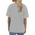 thumbnail image 5 of Womens Oversized T Shirts Loose Fit Crewneck Short Sleeve Tops Summer Casual Blouse Basic Tee, 5 of 7
