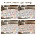 thumbnail image 7 of ODIKA 4'x6' Washable Area Rug Pet Friendly, Non-Shedding Retro Grid Layout Cheerful Feline Graphics Colorful Artistic Decor for Bedroom, Reading Nook, 7 of 7