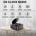 thumbnail image 2 of Reproductor de CD Portátil con Bluetooth y Altavoces Duales Integrados Radio FM Pantalla LED Soporte USB AUX y Batería Recargable para Hogar y Oficina, 2 of 5