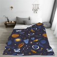 thumbnail image 6 of Throw Blanket for Couch Sofa and Bed, Galaxy Super Soft Plush Throw Blanket, Fuzzy Cuteness Comfy Warm Washable Flannel Blanket & Throws for All Season 80"x60", 6 of 7