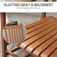 thumbnail image 5 of Outsunny Wooden Rocking Chair Set, Curved Armrests, High Back, Slatted Seat Outdoor Rocker Set, Teak, 5 of 9