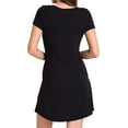 thumbnail image 6 of Miss Lavish London Casual Dress - Summer Dresses for Women, Girls - T Shirt Short Sleeve Loose Woman Dress for Work, Home Black-M, 6 of 7