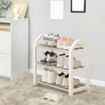 thumbnail image 4 of Shoe Rack 3-Tier White Storage Organizer 18x15x7 Inch for Campus Dorm Room Entryway Apartment Space Saving, 4 of 6