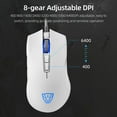 thumbnail image 4 of Motospeed V70 Ratón para juegos con cable USB Ratón RGB Diseño ergonómico 8 engranajes DPI ajustable MOTOSPEED Blanco, 4 of 7