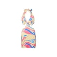 thumbnail image 1 of xiaxaixu Robe Féminine Motif Géométrique Imprimé V-Cou Sans Manches une Seule Pièce, 1 of 7