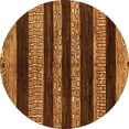 thumbnail image 1 of Ahgly Company Indoor Round Abstract Orange Modern Area Rugs, 4' Round, 1 of 4