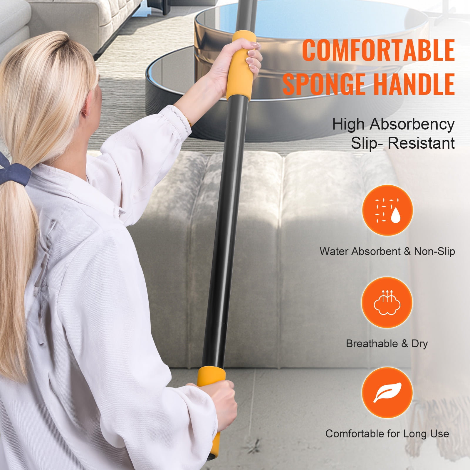 KFFKFF Extendable Rod, Ranging from 7 to 30 FT, Multipurpose Extension Rod, Robust Aluminum Alloy Paint Lengthening Rod with Flip-Lock Mechanism, Adjustable Rod for Paintwork