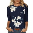 thumbnail image 3 of Cilsoka White Tshirts for Women Cropped Business Casual Tops for Women Petite Graphic Tees for Women Vintage Blouses for Women Casual Long Sleeve My Orders past Orders, 3 of 5