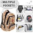 thumbnail image 3 of KUIFORTI Watermelon Capybara School Bag with Lunch Bag Boys Backpack Pencil Case Water Bottle Sleeve for Students Elementary School Kid Bookbag Set 4 Piece, 3 of 6