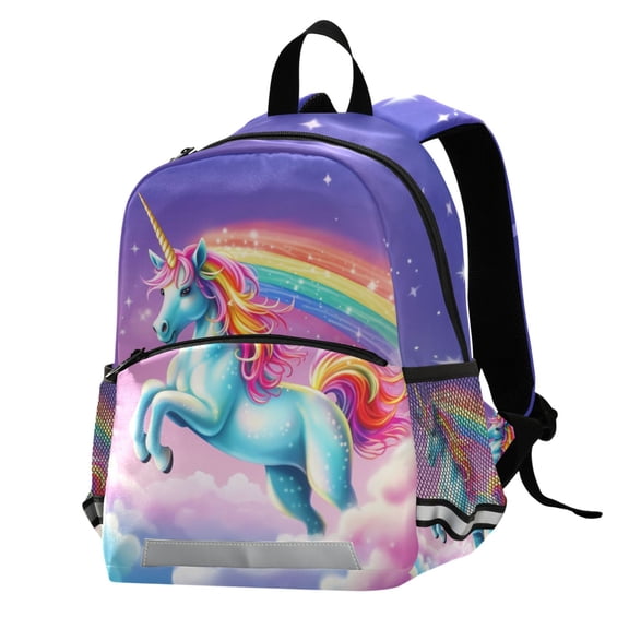 ALAZA Unicorn in Rainbow Sky School Backpack Elementary Student Bookbag