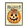 thumbnail image 2 of Stupell Industries Happy Halloween Jack-o-Lantern Holiday Painting White Framed Art Print Wall Art, 2 of 5
