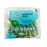 TePe Interdental Brush Extra Soft, Supersoft Dental Brush for Teeth Cleaning, Pack of 25, 0.8 mm, Large Gaps, Green, Size 5