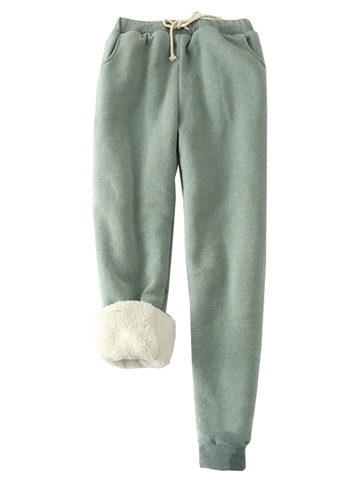 goowrom Women Winter Warm Sherpa Lined Athletic Sweatpants Jogger Fleece  Pants - Walmart.com