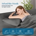 thumbnail image 4 of 800 Thread Count 100% Egyptian Cotton Pillowcase Set, King Size 20x40 Inch, Dark-Gray , 2-Pack, Envelope Closure, Soft, Cooling, Crisp & Breathable, 4 of 4