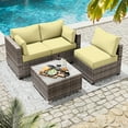 thumbnail image 7 of Kimunuk 8 Pcs Outdoor Cushion Covers for Patio Furniture, Washable Outdoor Cushion Slipcovers Replacement with Zipper for 3 Seat Rattan Sofa, Light Yellow, 7 of 7