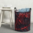 thumbnail image 6 of Zufioo Cyberpunk Cityscape Lights Print Round Dirty Clothes Basket, Waterproof Standing Dirty Clothes Bag, Suitable for Home, Bathroom, Car Trunk-Small, 6 of 6