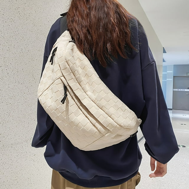 Trendy Large Capacity Crossbody Bag, Fashion Chest Sling Bag, Women's Casual