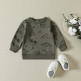 thumbnail image 4 of Spazoro Toddler Boys Sweatshirts and Pants Outfit Sets, Soft and Warm Casual Cute Print Long Sleeved Outdoor Wear Tops and Pants for Kids Boys Green Size 2 T, 4 of 9