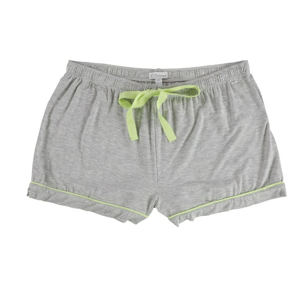 P.J. Salvage Womens Two Tone With Piping Pajama Shorts, Grey, Medium