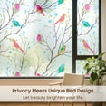 thumbnail image 5 of Sinkoo 20" x 78.7" Stained Glass Window Film,Colorful Bird, Decorative Frosted Glass Window Privacy Film, Static Cling Non-Adhesive Window Sticker for Front Door Bathroom Heat Control Anti UV, 5 of 8