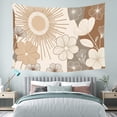 thumbnail image 3 of Boho Tapestry Wall Hanging – Floral Garden Tapestry for Bedroom, Living Room & Outdoor Decor, Peach Skin Fabric Hippie Mandala Tapestry, Large Polyester Wall Art, 3 of 6