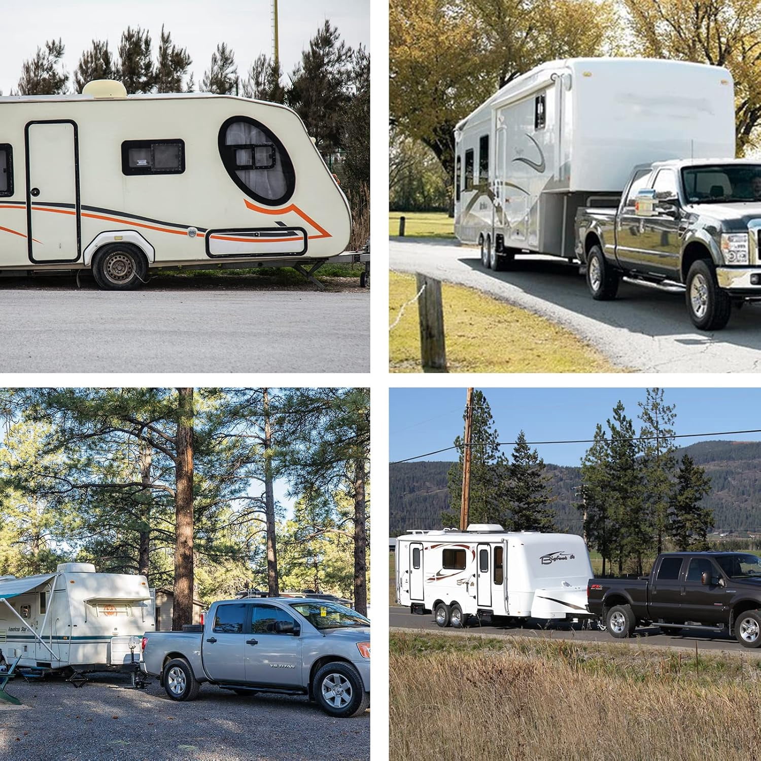 RVGUARD 7 Way 8 Foot Trailer Cord with 7 Gang Junction Box Kit, Include 12V Breakaway Switch and Plug Holder, Trailer Connector Cable Wiring Harness with Waterproof Junction Box