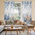 thumbnail image 2 of Blue Eucalyptus Coastal Kitchen Curtain for Berdoom Living Room Cafe 72 Inch Length, Beach Starfish Shell Nautical Tiers Curtains Light Filtering Drapes Rod Pocket Window Treatment 2 Panels 52"Wx72"L, 2 of 8