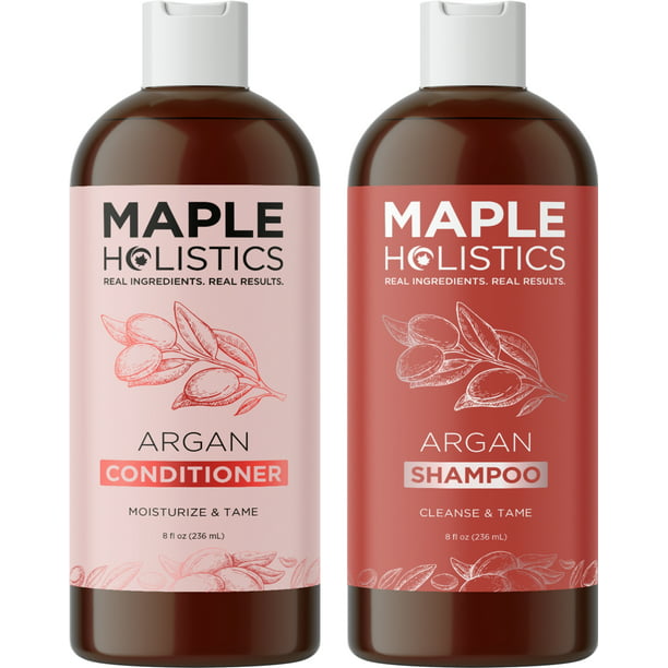 Moisturizing Argan Oil Shampoo and Conditioner for Dry Hair and Curly Hair  Shampoo for Frizzy Hair Care - Sulfate Free Shampoo and Conditioner Set, 8  fl oz 