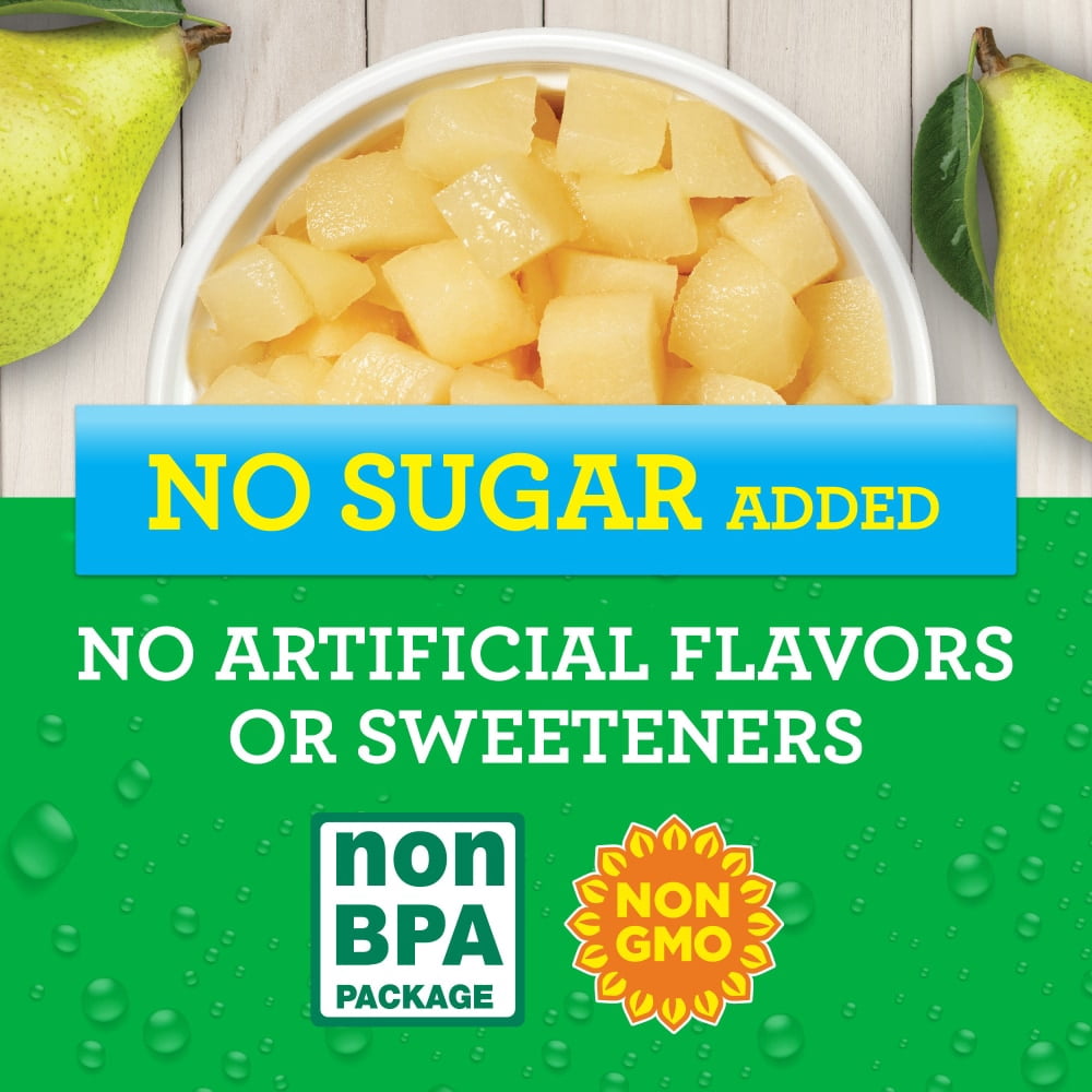 Kroger Diced Pear Cups No Sugar Added 4 ct / 3.8 oz - 3 Pack