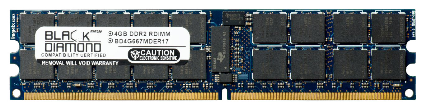 4GB Memory RAM for SuperMicro H8D Series H8DI3+-F 240pin PC2-5300 667MHz DDR2 RDIMM Black Diamond Memory Module Upgrade - image 1 of 1
