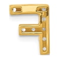 thumbnail image 3 of 14K Yellow Gold Diamond 0.1-CT Letter F Initial Charm Pendant, 3 of 4