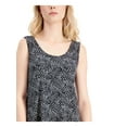 thumbnail image 3 of Alfani Womens Stretch Patterned Tank Top B/W XL, 3 of 4