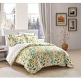 thumbnail image 2 of Chic Home Robin 7 Piece Duvet Cover Set Reversible Hand Painted Floral Print Design Bed In A Bag Bedding with Zipper Closure - Sheets Pillowcases Pillow Shams Included, Queen, Multi-color, 2 of 2
