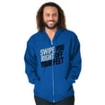 thumbnail image 5 of Swipe You Right Off Your Feet Dating Zip Up Hoodie Men's Women's Brisco Brands S, 5 of 6