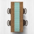 thumbnail image 2 of Creative Products RoughHexagon Pattern Teal 16x72 Poly Twill Table Runner, 2 of 3