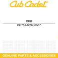 thumbnail image 3 of CUB CADET 781-0097-0637 Support Bracket LS27 LS33 522LS GS21T GS27T Log Splitter, 3 of 6