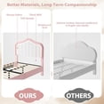 thumbnail image 3 of Eastvita Twin Upholstered Bed Frame Featuring a Smart LED Headboard/Storage Drawer/Suitable for (Girls/Boys)/No Box Spring Needed/Easy to Assemble/Available in Pink/White, 3 of 6