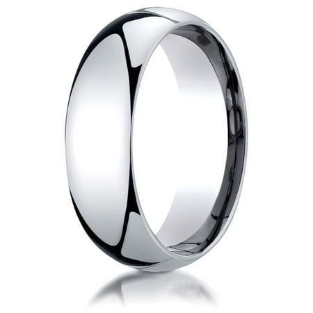 Palladium 7mm Slightly Domed Standard Comfort-fit Ring