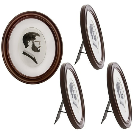 Uniek 4 Pack Oval Picture Frame Set For Wall Matted To 5x7