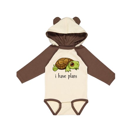 

Inktastic Baby Turtle Plans- cute Gift Baby Boy or Baby Girl Long Sleeve Bodysuit